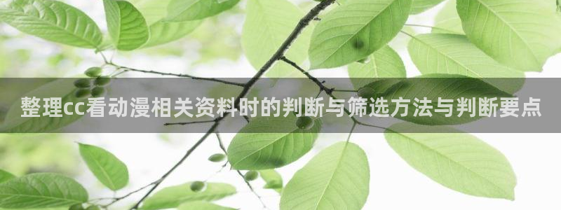 僧侣之夜动漫免费全集在线观看:整理cc看动漫相关资料时的判断与筛选方法与判断要点