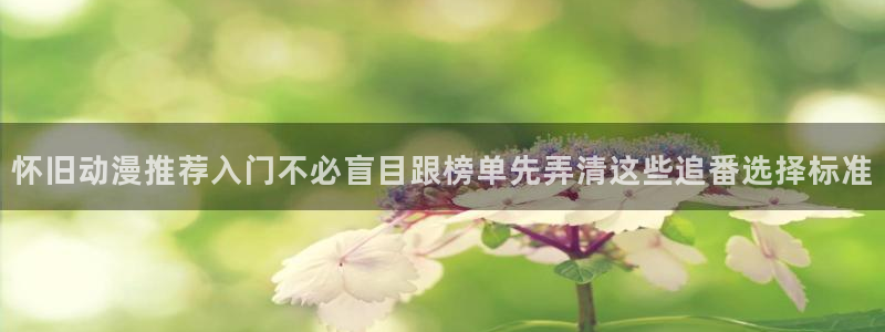 双男动漫推荐:怀旧动漫推荐入门不必盲目跟榜单先弄清这些追番选择标准
